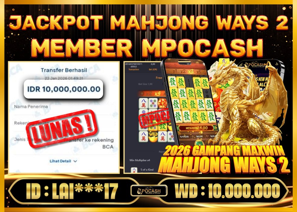 MPOCASH JACKPOT MAHJONG WAYS 2