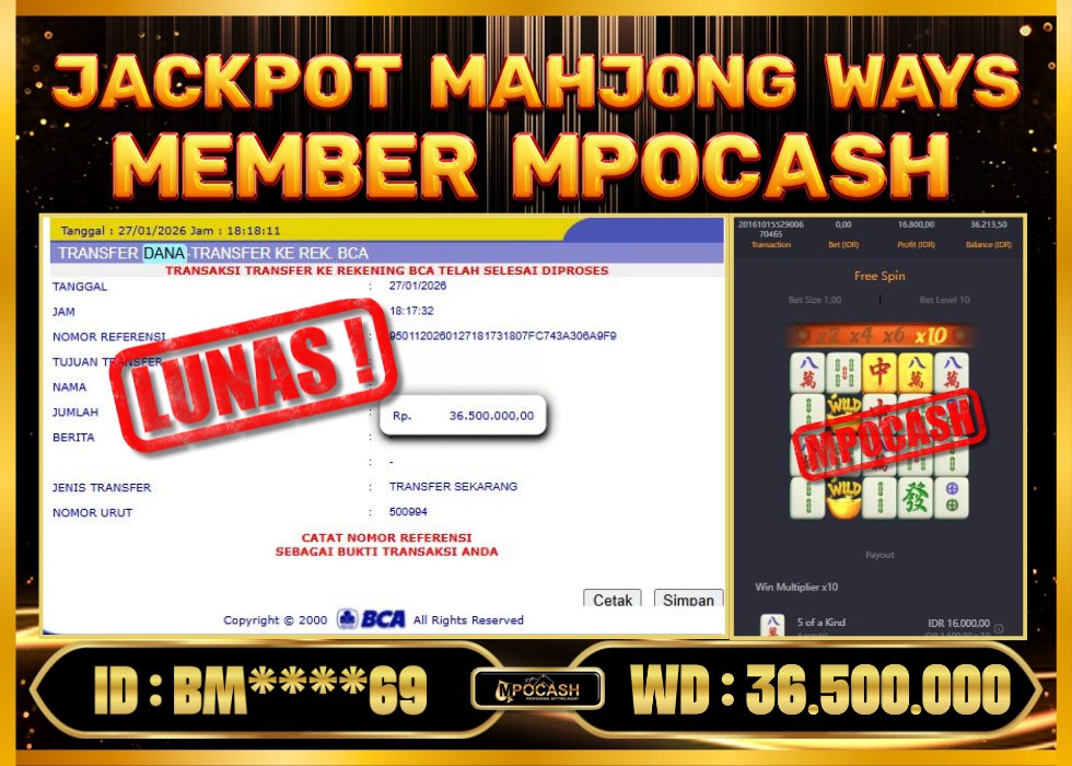 MPOCASH JACKPOT MAHJONG WAYS